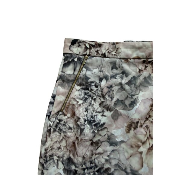 H&M Grayscale Floral Pencil Skirt Size US 12 - Picture 6 of 8